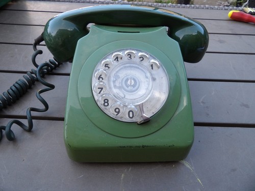 Vintage green gpo telephone - gpo,