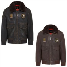 Men's Leather Bomber Aviator
