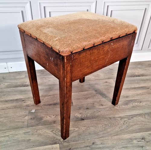 Vintage oak piano sewing - vintage,