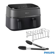 Philips 9L Dual Basket Air Fryer 3000 Series Rapid Air Plus Technology -NA350/03