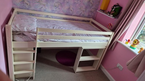 Mid sleeper bed with desk - mid,