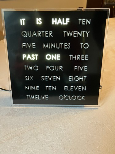 Led word clock wall mount - clock,