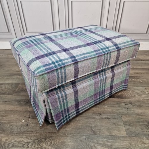 Vintage tartan foot - tartan, stool
