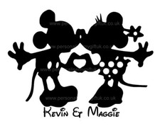 Mickey & Minnie Mouse Love Vinyl Decal/Sticker with or without Name