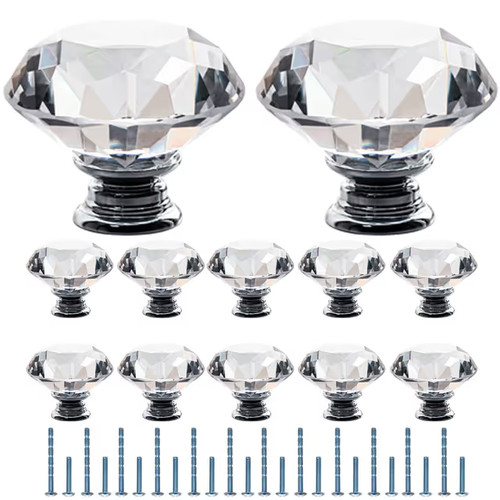 Crystal glass door - door, knobs