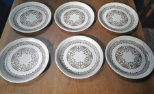 Biltons Tableware Ironstone Staffordshire Vintage Dinner Plates X6