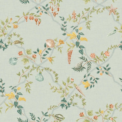 Shell trellis wallpaper - shell, woven