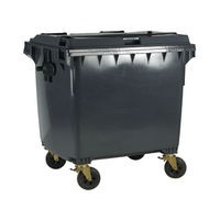 Wheelie bin with flat lid - with,