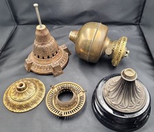 Job lot of oil lamp parts -
