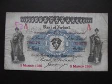 NORTHERN IRELAND (NORTH IRELAND). 1936 BANK OF IRELAND. £1 POUND.