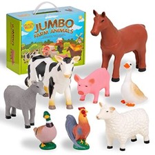 Set of 8 Jumbo Farm Animal