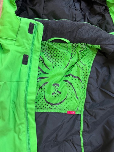Green spyder ski jacket - green, jacket,