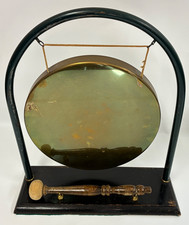 VINTAGE TABLE GONG BRASS METAL