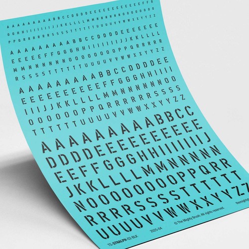 Stencil alphabet waterslide - alphabet,