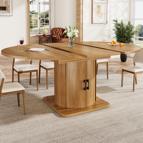 Round extendable dining - extendable,