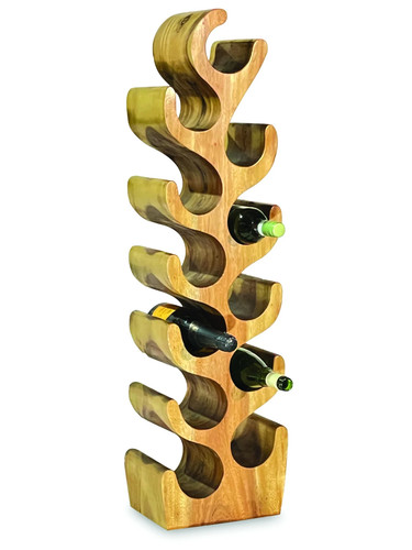 Wooden wine rack suar wood - wooden,