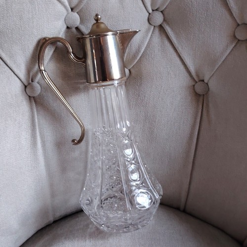 Cut glass decanter - glass,