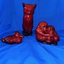 3x ROYAL DOULTON FLAMBE