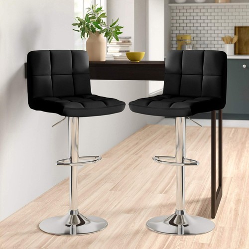 Black faux leather bar - faux,