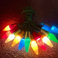 Vintage 50s/60s - 12 Conical Pifco Elfinlite Christmas Fairy Lights - PAT tested