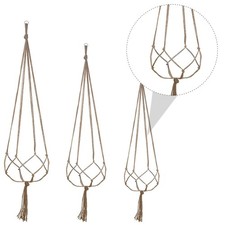 3PCS Vintage Style Plant Hangers Delicate Wall Hanging Planters for Decor Use