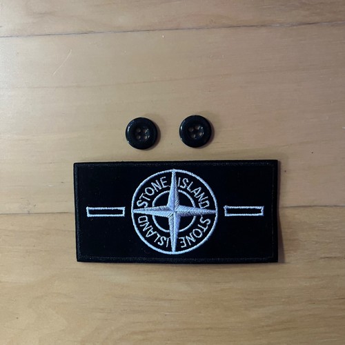 Stone island badge black and - stone,