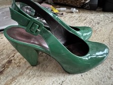 KG EMERALD GREEN PATENT LEATHER COURT SHOE SIZE 38/5