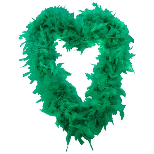 Green feather boa fancy dress - boa,