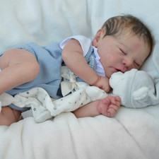 21Inch Reborn Doll Kit Sleeping Baby Chase Unfinished Unpainted Doll Parts with 