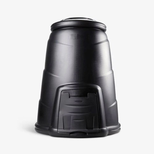 330l black garden compost bin - black,
