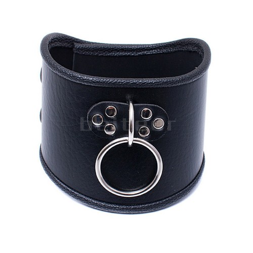 Faux leather neck - leather, collar