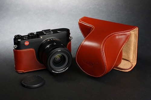 Real leather full camera case - full,