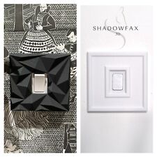 self adhesive light switch cover surround finger plate 2 Pack Black/White/Grey