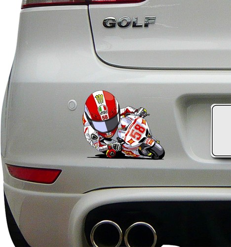 Marco simoncelli cartoon decal - simoncelli,