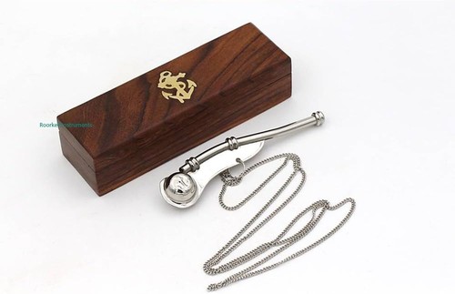 Brass boatswain whistle - boatswain,