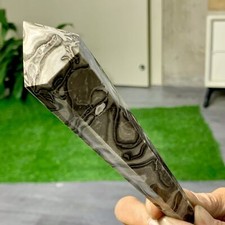 202gNatural Druzy volcano agate Crystal Wand Freeform Carving Polishing Quart