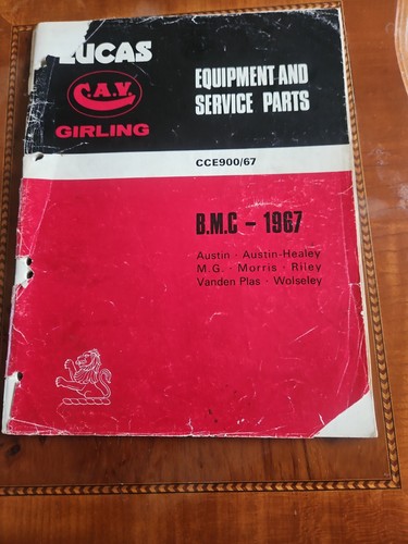 Lucas parts manual bmc 1967 - lucas,