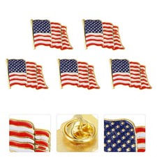  5 Pcs American Flag Badge