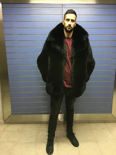 Luxury full skin black fox - fox, fur
