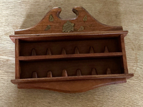 Wooden thimble holder display - thimble,