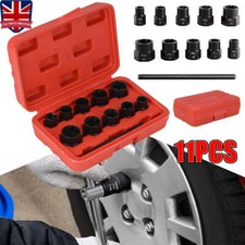 11* Car Tool Locking Wheel Nut Remover Nut Bolt Stud Extractor Twist Socket Set