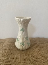 Vintage Belleek Shamrock Ireland Bud Vase