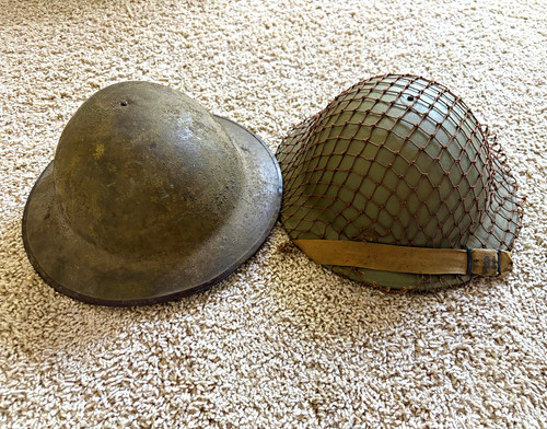 Military steel helmets lot - military,