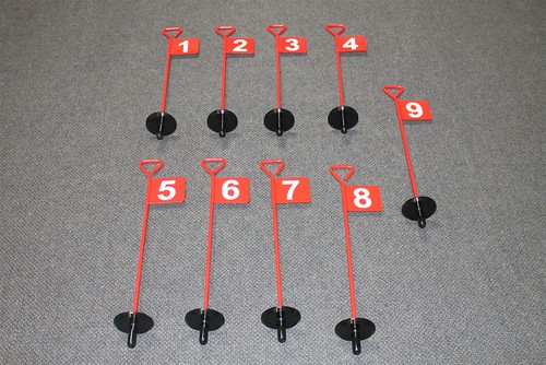 Numbered golf practice putting - numbered,