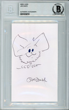 Joe Dante Hand Drawn Sketch Gizmo Gremlins Index Card Beckett Autograph BAS