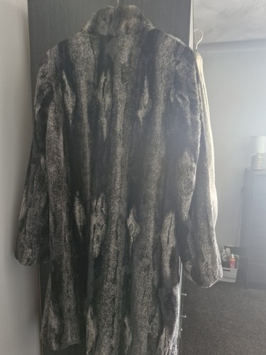 Roman black grey faux - roman, fur