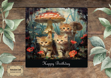 CAT 036  Animal Birthday Card