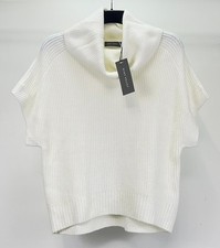 Mint Velvet Roll Neck Knit Jumper, Womens Jumper Uk Size 10, Small, White, New