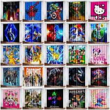 Boys Girl Characters Thick Blackout Curtains Thermal Ring Top Eyelet Drapes Gift