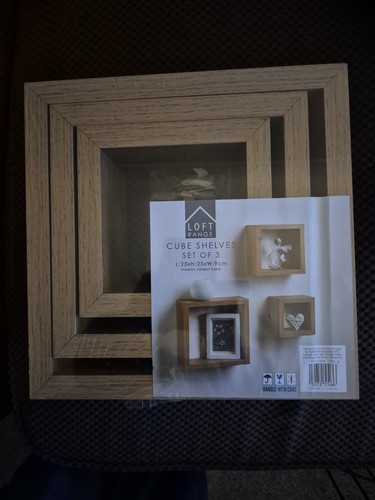 Set wooden floating cube - set,